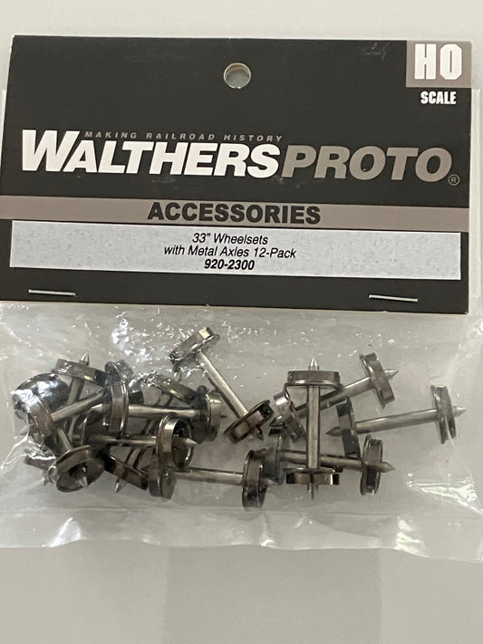 W920-2300 Walther's Proto 33" Wheelsets with Metal Axles (12/pkg)