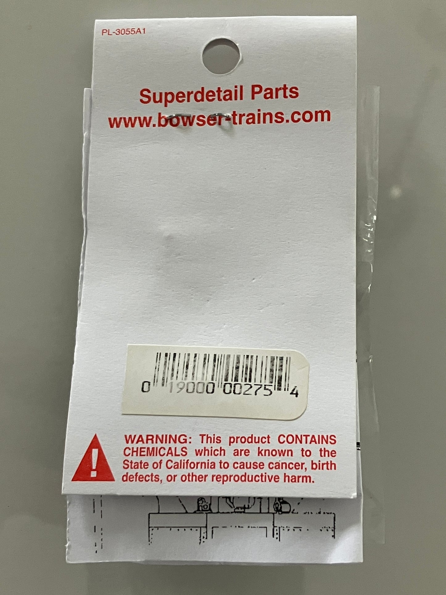 CS190-275 Cal Scale Air, Steam & Signal Hose Set in HO Scale (4/pkg)