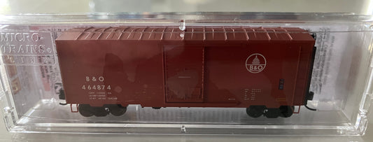 N-Scale - MT07300290 MicroTrains Baltimore & Ohio 40' Std Boxcar #464874 (No Roofwalk)
