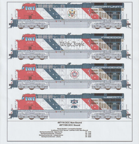 IM497116S ET44AC Tier 4 Semiquincentennial Locomotives for America250 w/DCC & LokSound