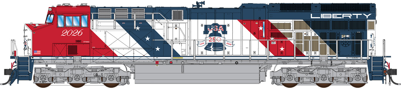 IM497116S ET44AC Tier 4 Semiquincentennial Locomotives for America250 w/DCC & LokSound