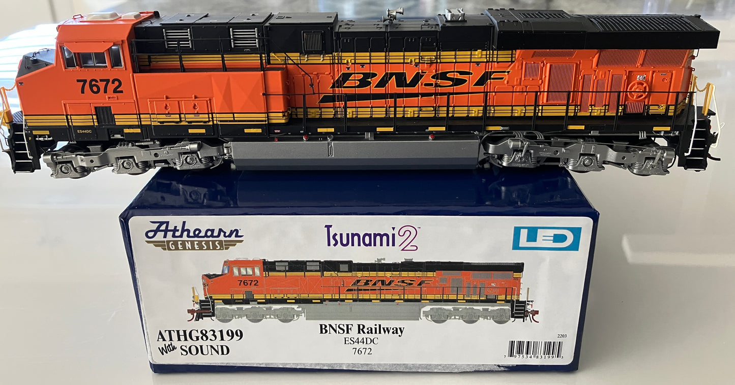 ATHG83199 Athearn Genesis ES44DC, BNSF #7672 w/DCC &Tsunami2 Sound