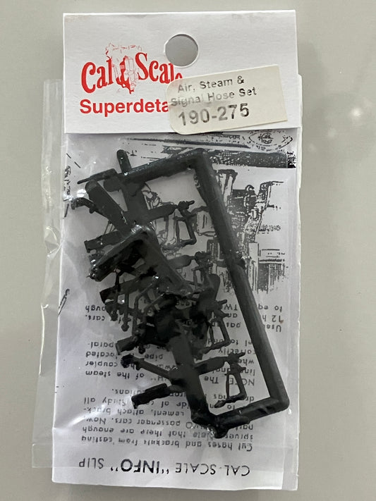 CS190-275 Cal Scale Air, Steam & Signal Hose Set in HO Scale (4/pkg)